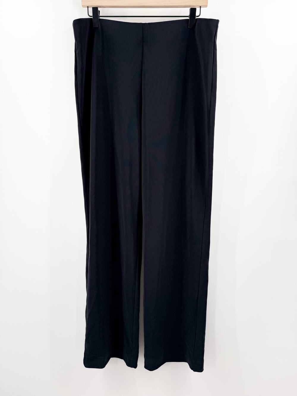 Boston Proper Travel Pants SZ Large Regular NEW Blk PullOn Stretch Straight NWOT